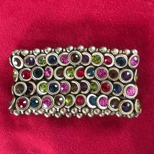 Multicolored Elastic Cuff Bracelet